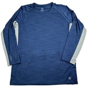 Hang Ten Cycling Jersey Adult XXL Blue Gray Long Sleeve UV pro / UPF 50+ Pockets